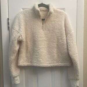Cozy Cream Fleece 1/4 zip Pullover